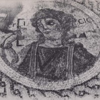 Plate VIII. Mosaic panel with KTICIC figure, Roman bath. Kourion.