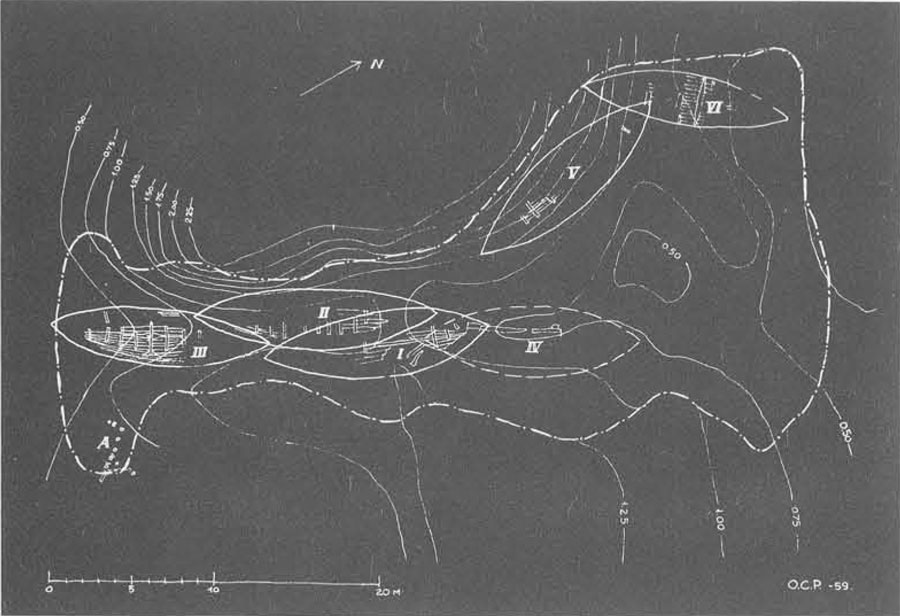 "Blueprint" used by the archaeologists of the Viking ships off Skuldelev near Roskilide.
