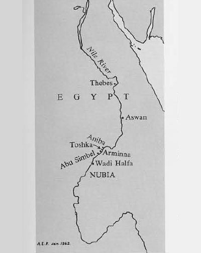 Map of Egypt including Nubia