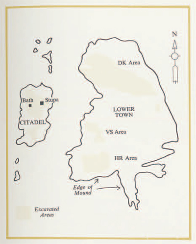 Map of Mohenjo-Daro.