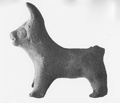A bull figurine.