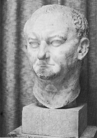 Bust of the emperor Vespasian.