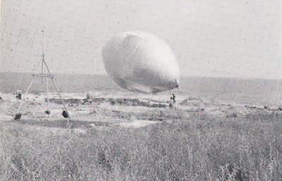 In areas which are unsheltered, the balloon can be flown with the aid of a mooring pole.
