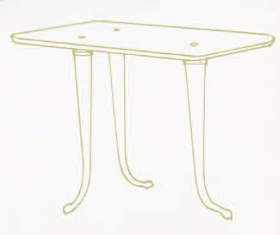 Reconstruction of a plain table.