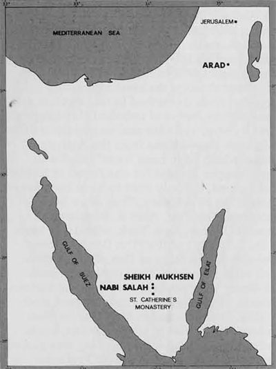 Sinai Peninsula and the site of Sheikh Mukhsen.