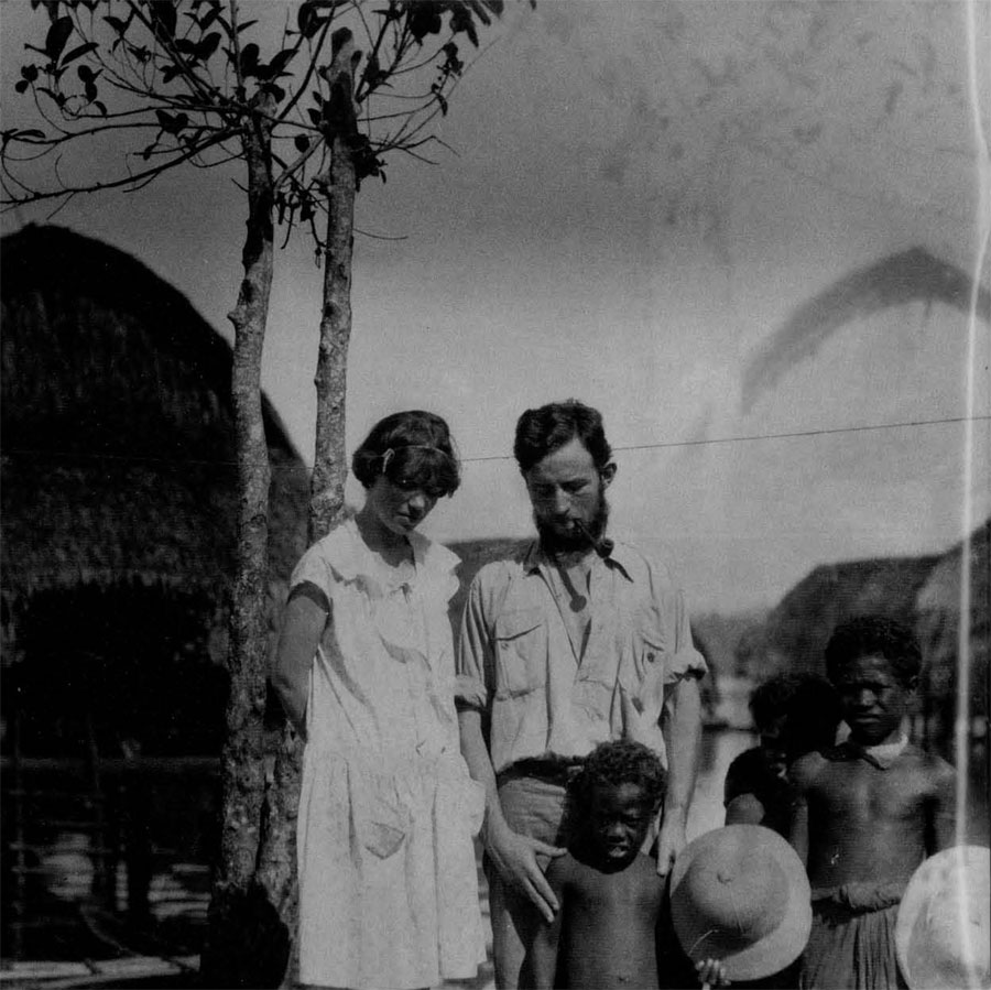 Margaret Mead and Reo Fortune in Pere Village in 1928.