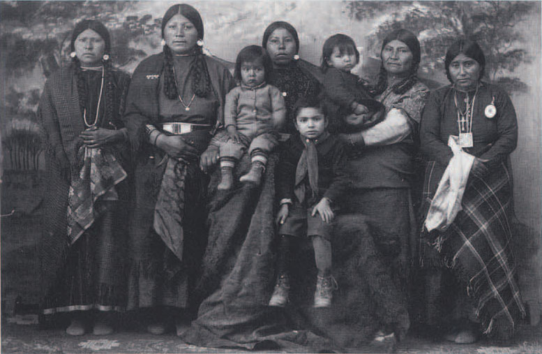 Flathead [Salish] women and children, Flathead Agency, Montana. Ca. 1890-91