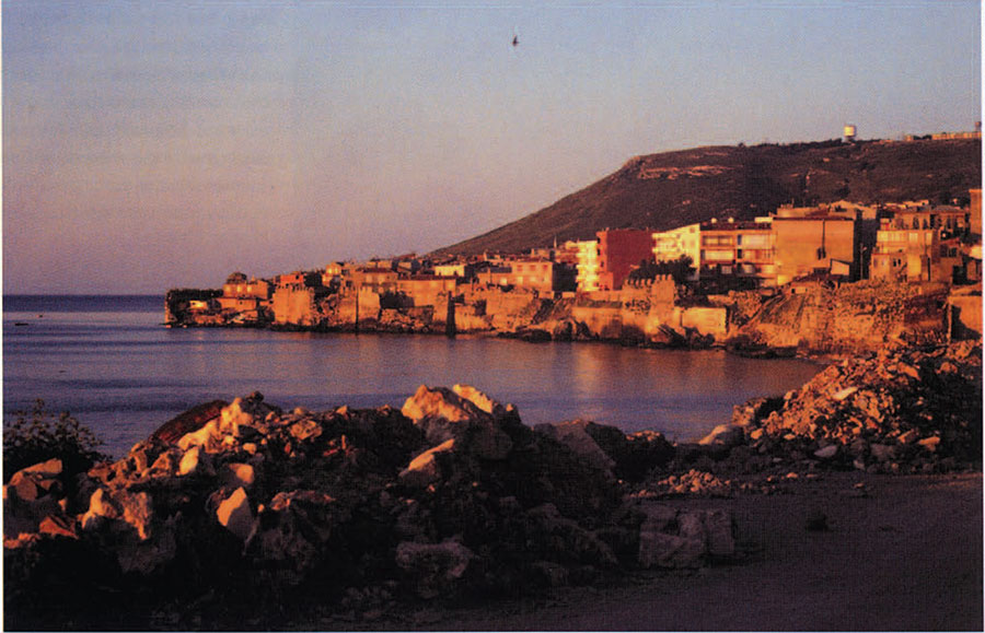Sinop’s double harbor during sunset.