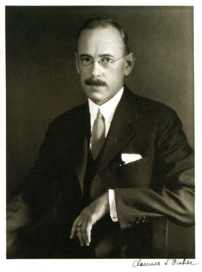 Clarence Fisher appears in a studio portrait taken in 1921. Philips Studio, Penn Museum Image: 140198