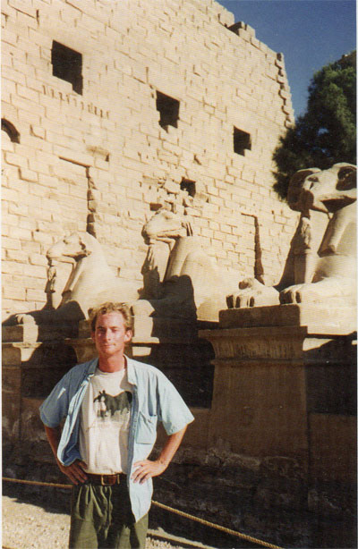 Josef Wegner at the  Karnak Temple in Luxor