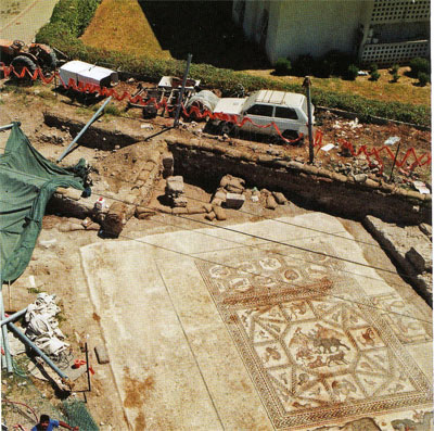The Lod Mosaic was discovered in 1996 during highway construction.