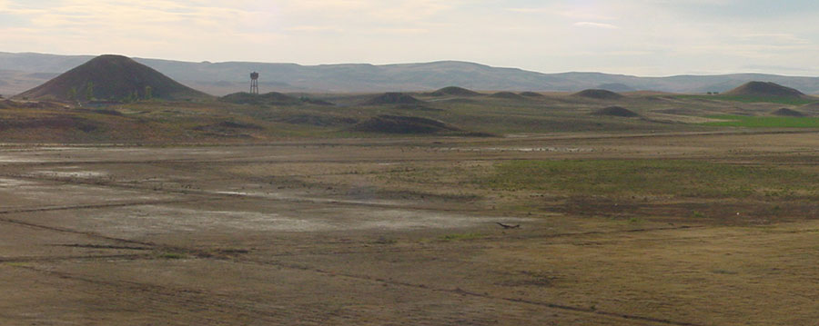 View of plains, the Gordion mound in the distance.