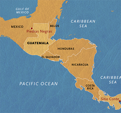 map of Central America