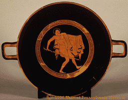Interior, Attic Red Figure 
Kylix ca. 480 b.c.