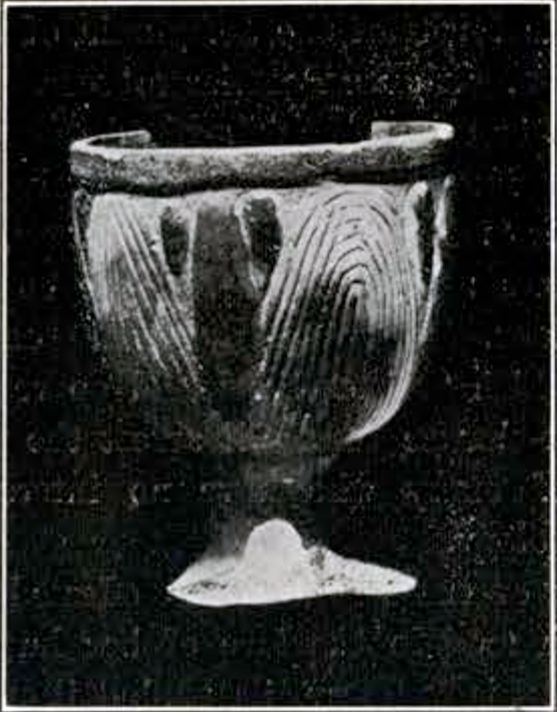 Black and white, cup in lotus shape