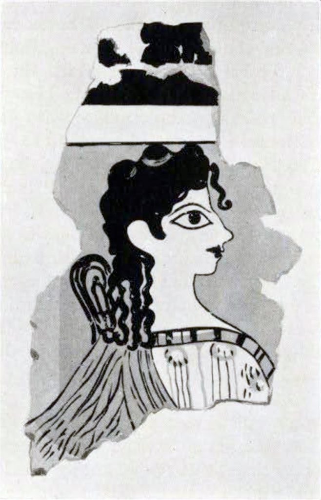 A fresco of a woman called La Parisienne