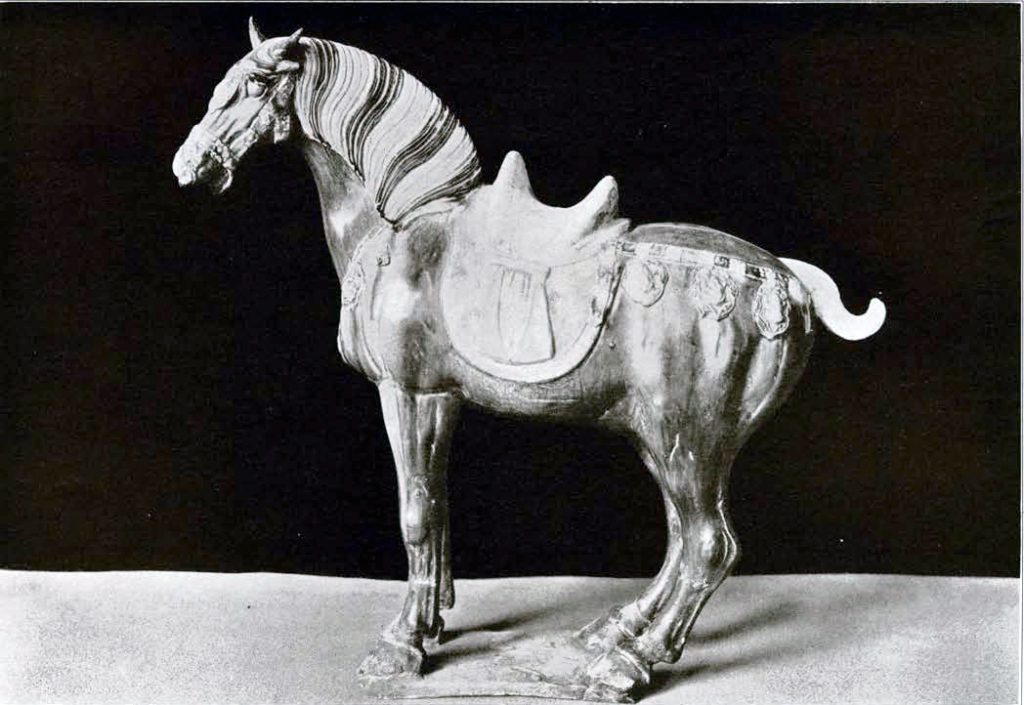 Figure of a horse with a saddle