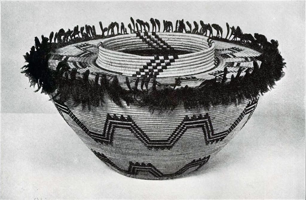 Bottleneck shaped basket with black flight of the butterfly design