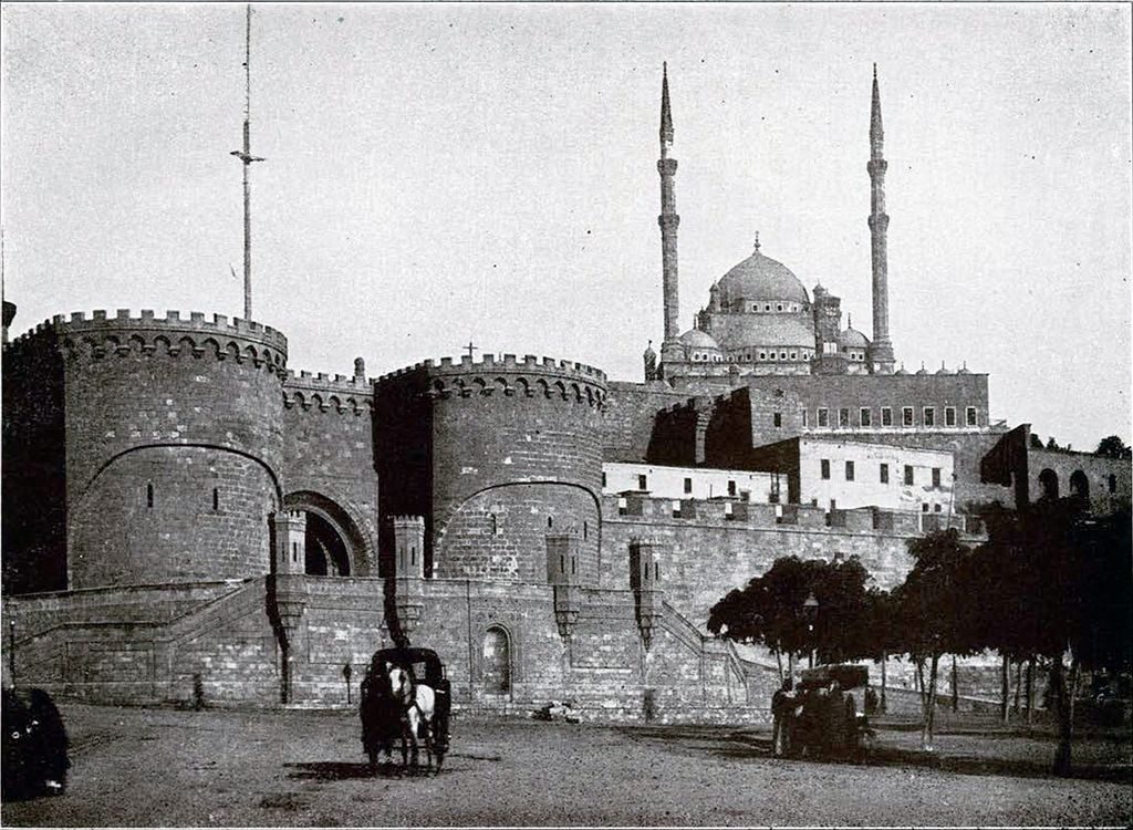 View of the citadel in Cairo, with the mosque in the background