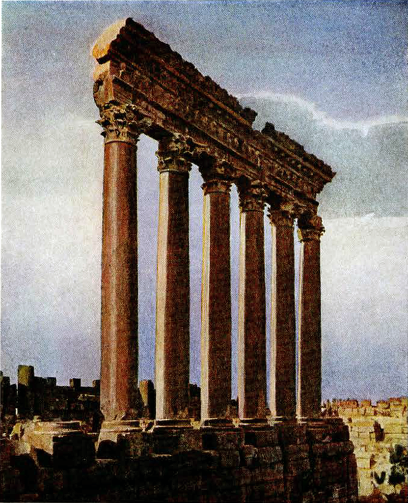 Colored image of columns