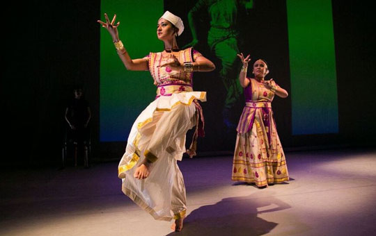 Women performing a Sattriya dance.