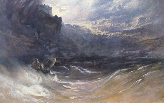 Christ Stilleth the Tempest by John Martin.