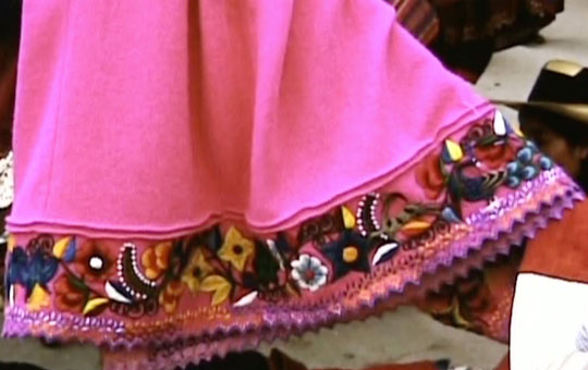 embroidery on skirt edge