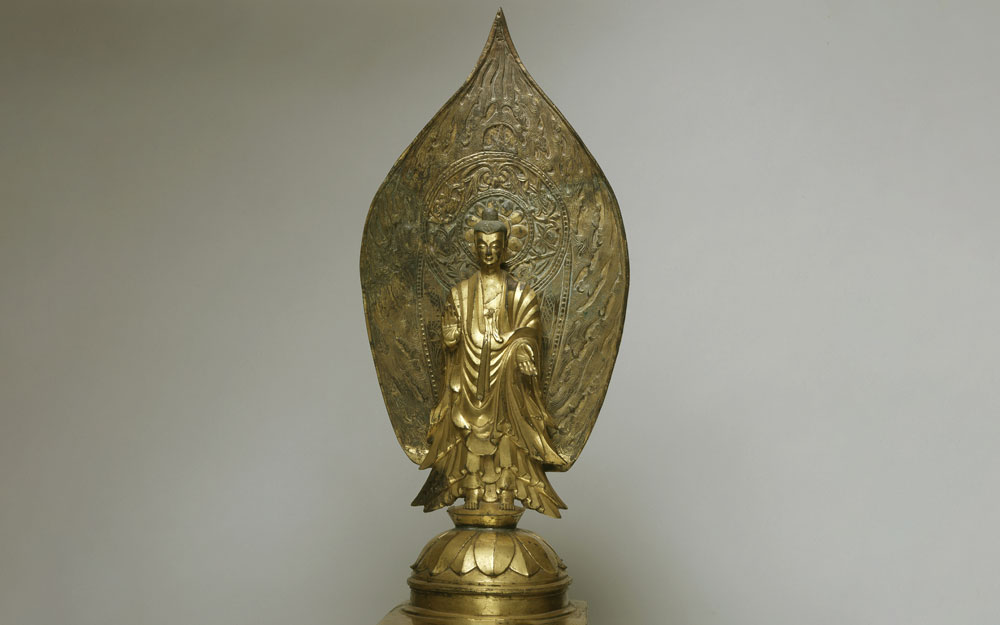 Gilt-bronze statuette of Maitreya. 