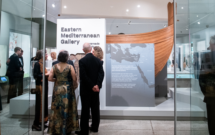 People in the new Eastern Mediterranean Gallery.