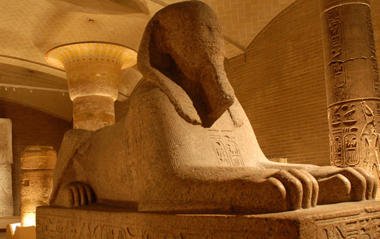The Sphinx of Rameses in the museum.