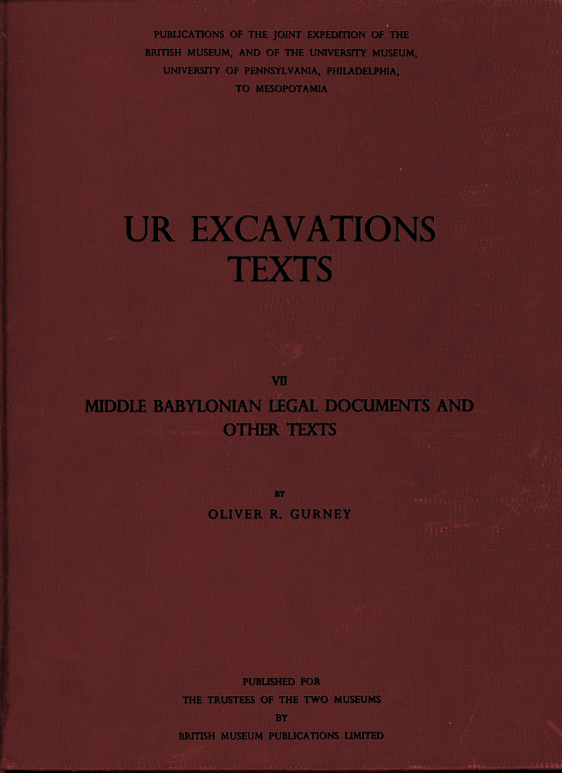 Ur Excavations, Texts