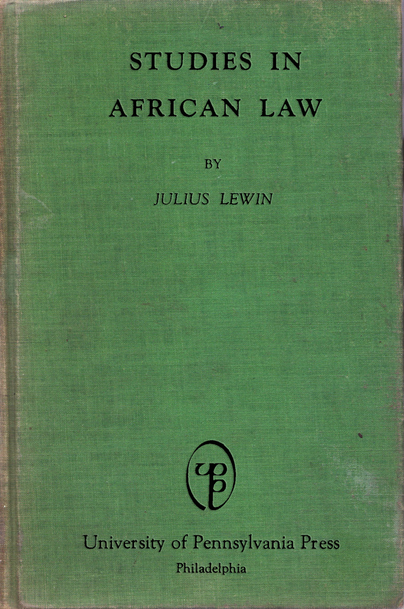 Studies in African Native Law