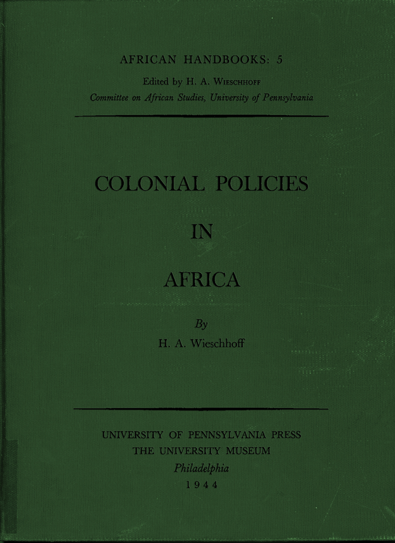 Colonial Policies in Africa