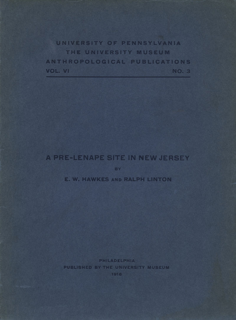 A Pre-Lenape Site in New Jersey
