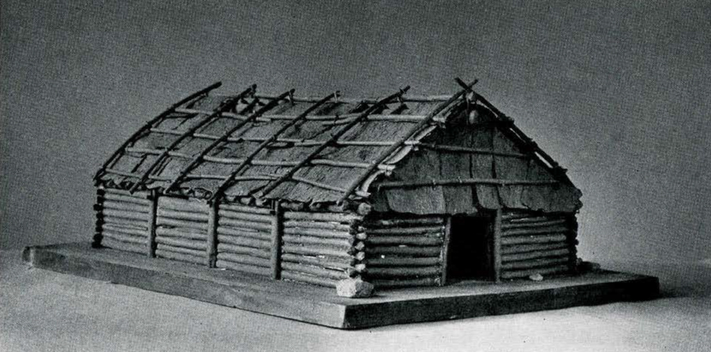 A model diorama of a Longhouse