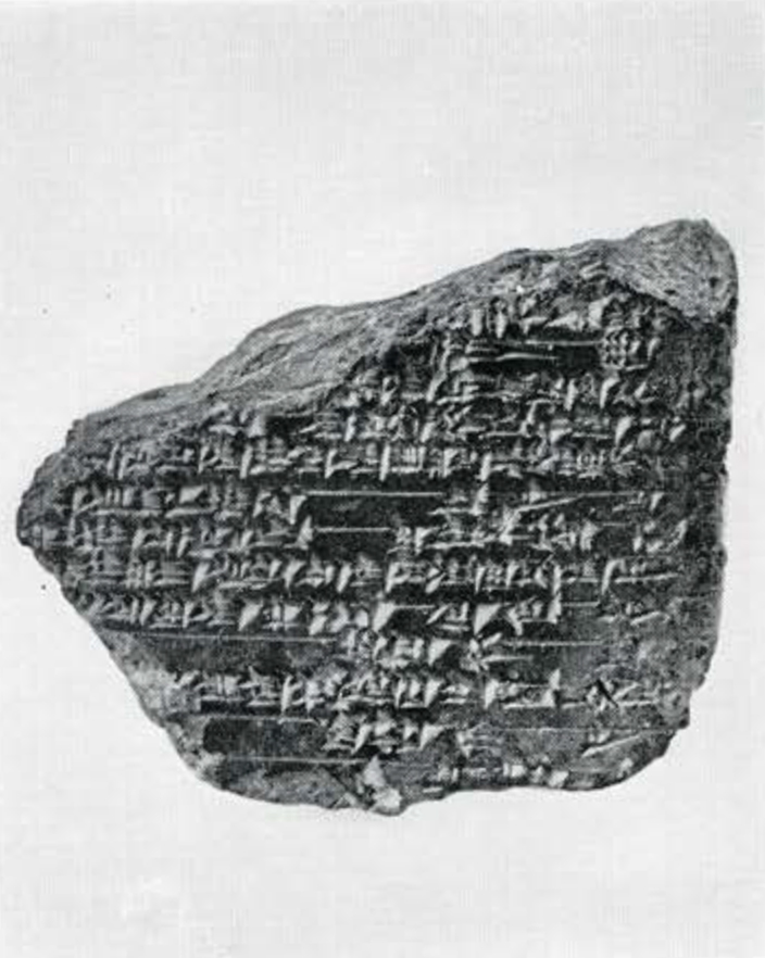 Fragment of a tablet inscribed 