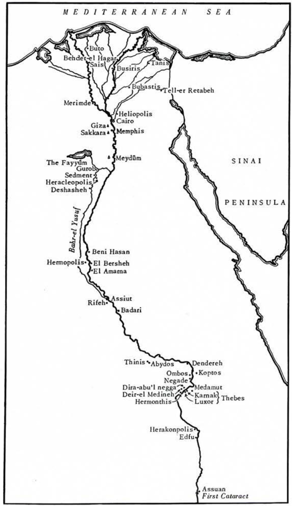 egyptian civilization map