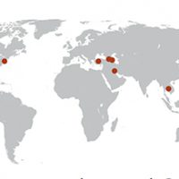 Map of excavation sites