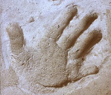 handprint in cement