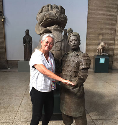 Jane with a “Terracotta Warrior