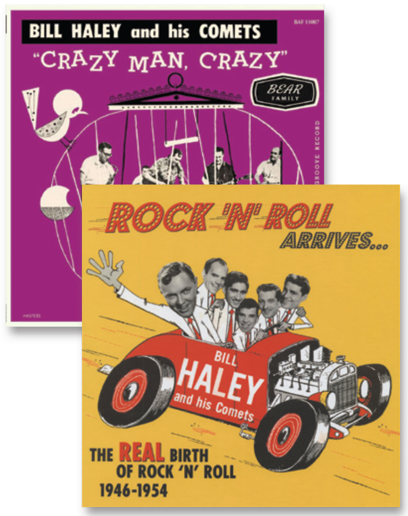 Two album covers of the band Bill Haley and his Comets