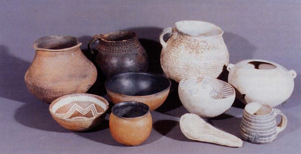 An assortment of vessels show cases a variety of styles and materials.