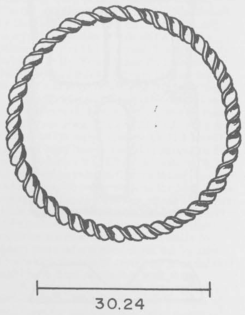Drawing of a spiraled bracelet.