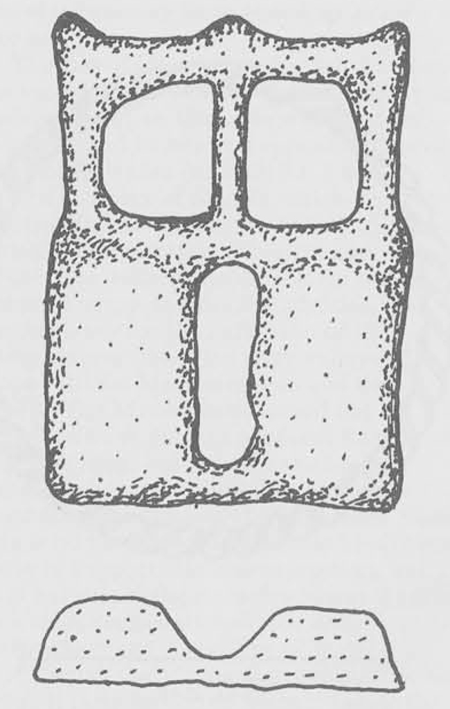 Sketch of an ingot, top and side views.