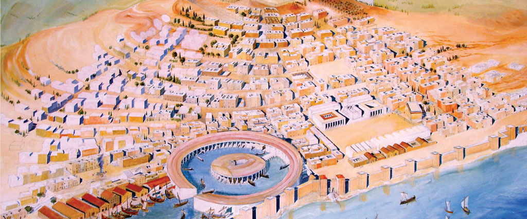 A reconstruction of the ancient city from the Carthage National Museum.