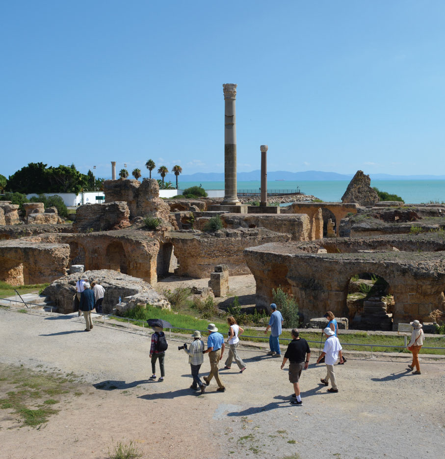 Penn Alumni in the ruins of Carthage.
