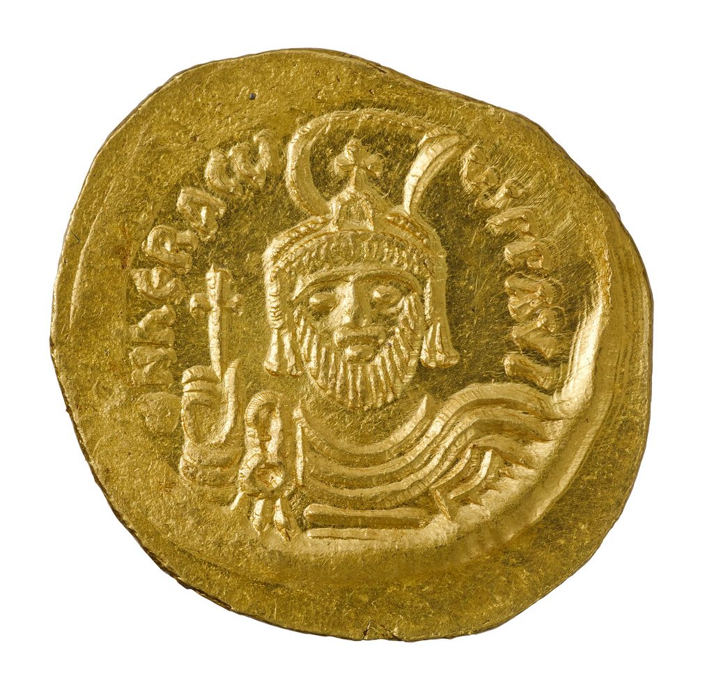 Byzantine gold coin.