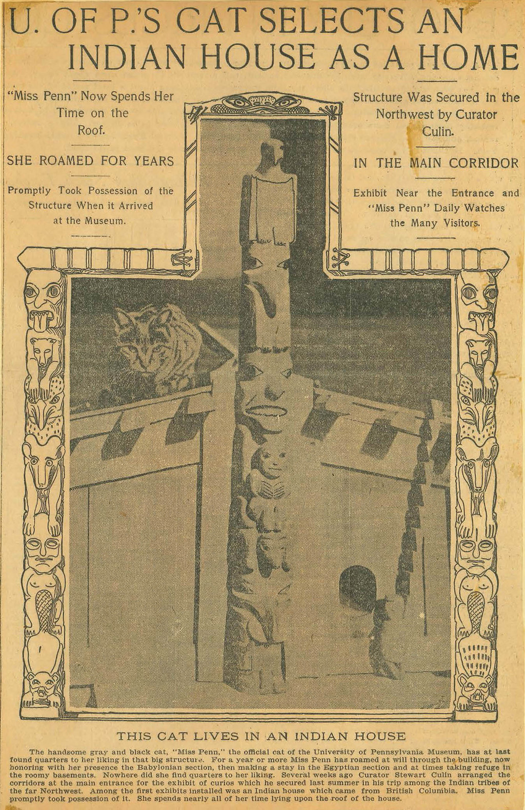 Scan of magazine page, showing a model of a house.