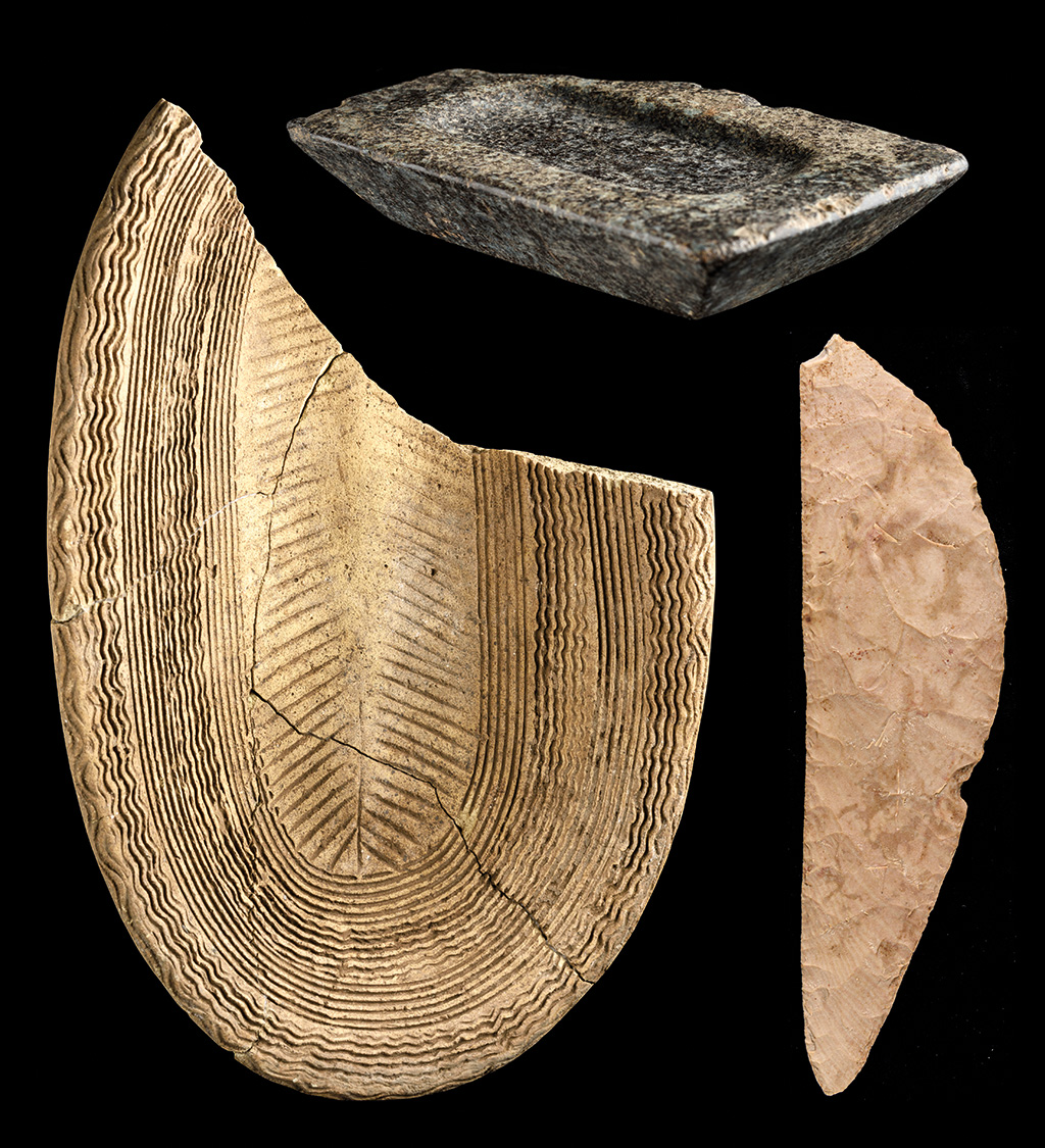 Three artifacts used for crafting.