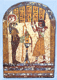 Funerary stela featuring Re